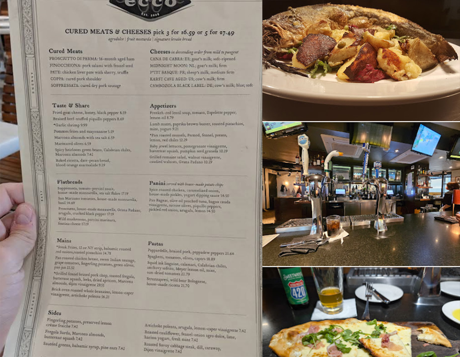 Ecco restaurant Atlanta airport menu