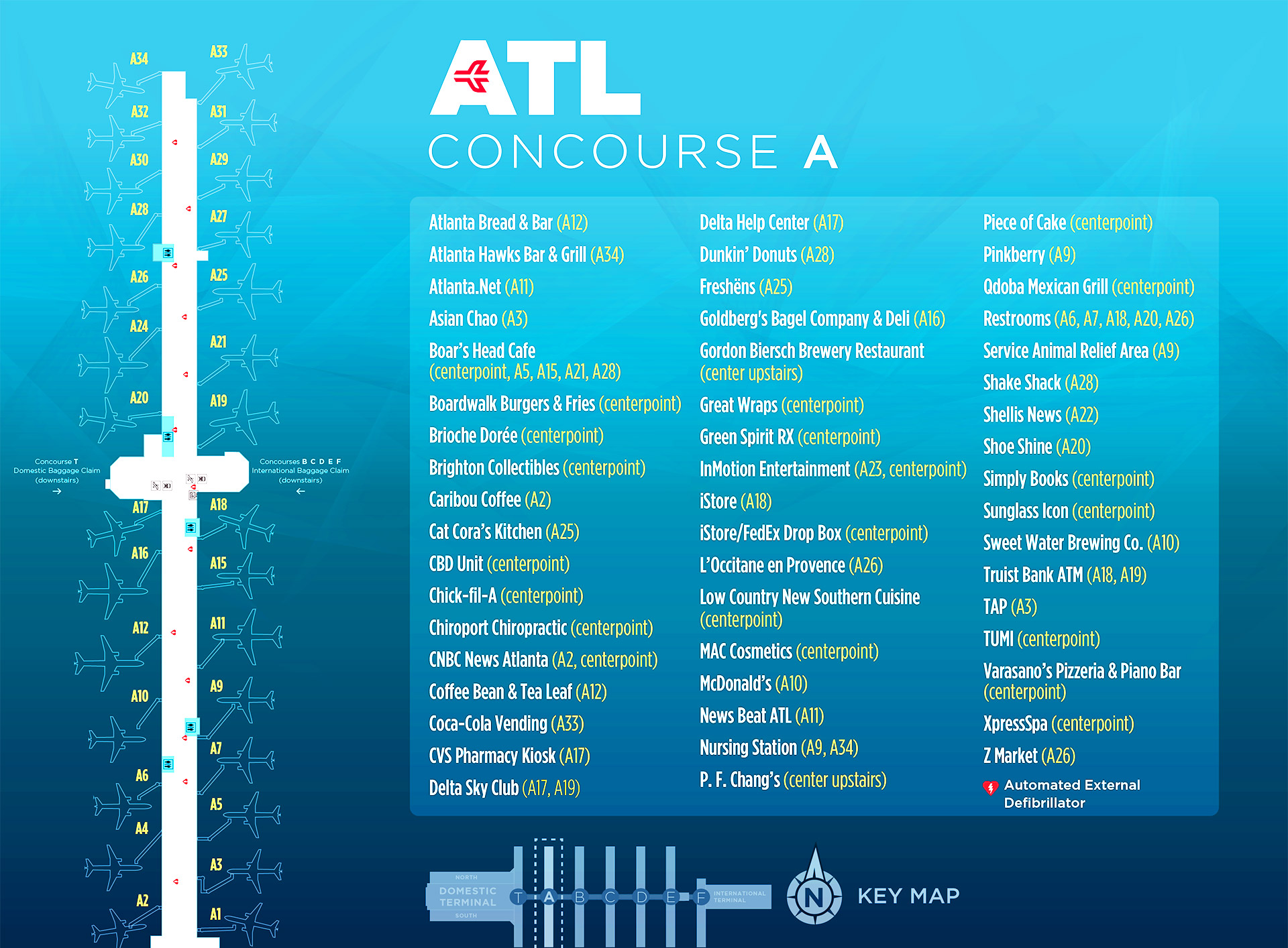 Food in Atlanta Airport Terminal A