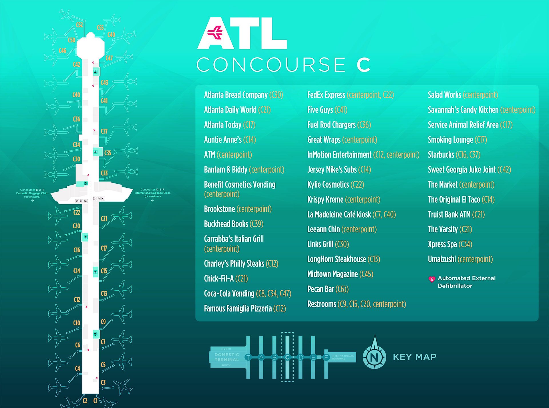 food on concourse c atlanta airport