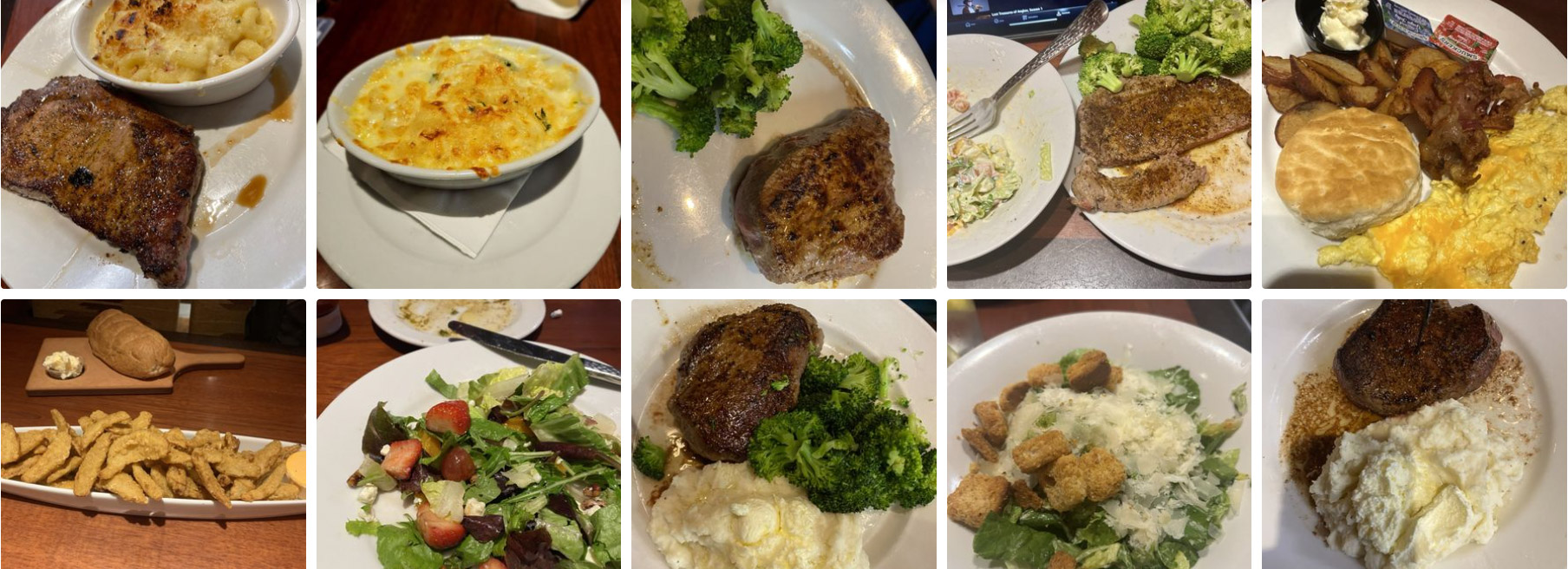 Longhorn Steakhouse food