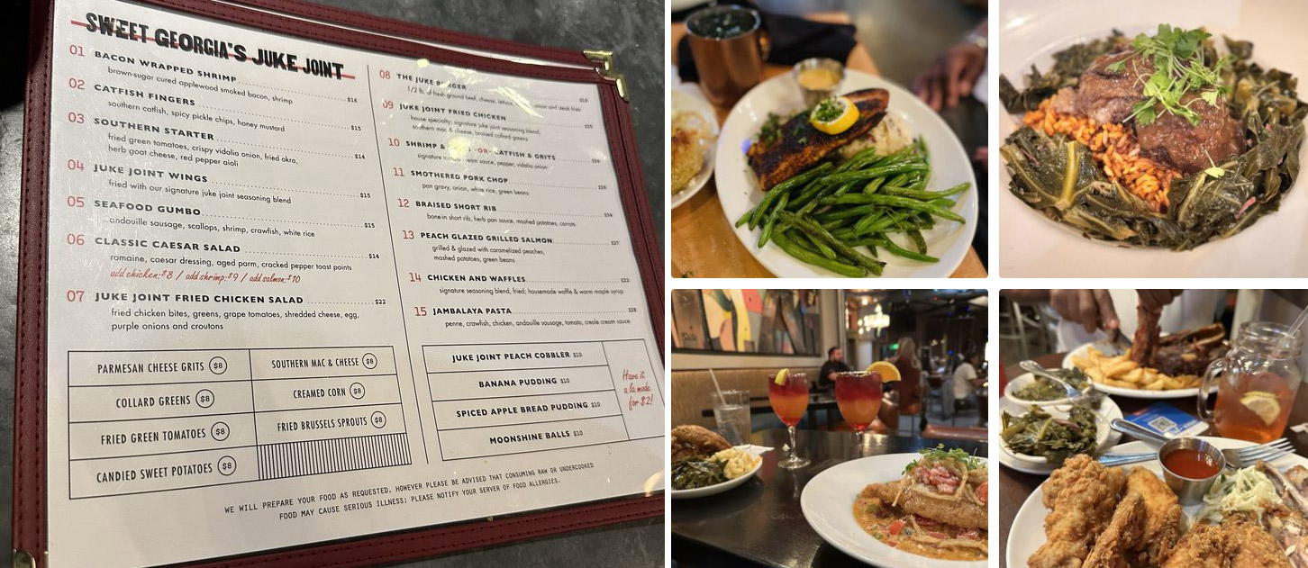 Sweet Georgia’s Juke Joint Atlanta Airport menu