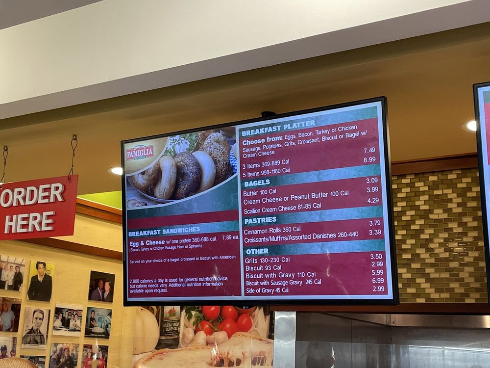 Famous Famiglia menu