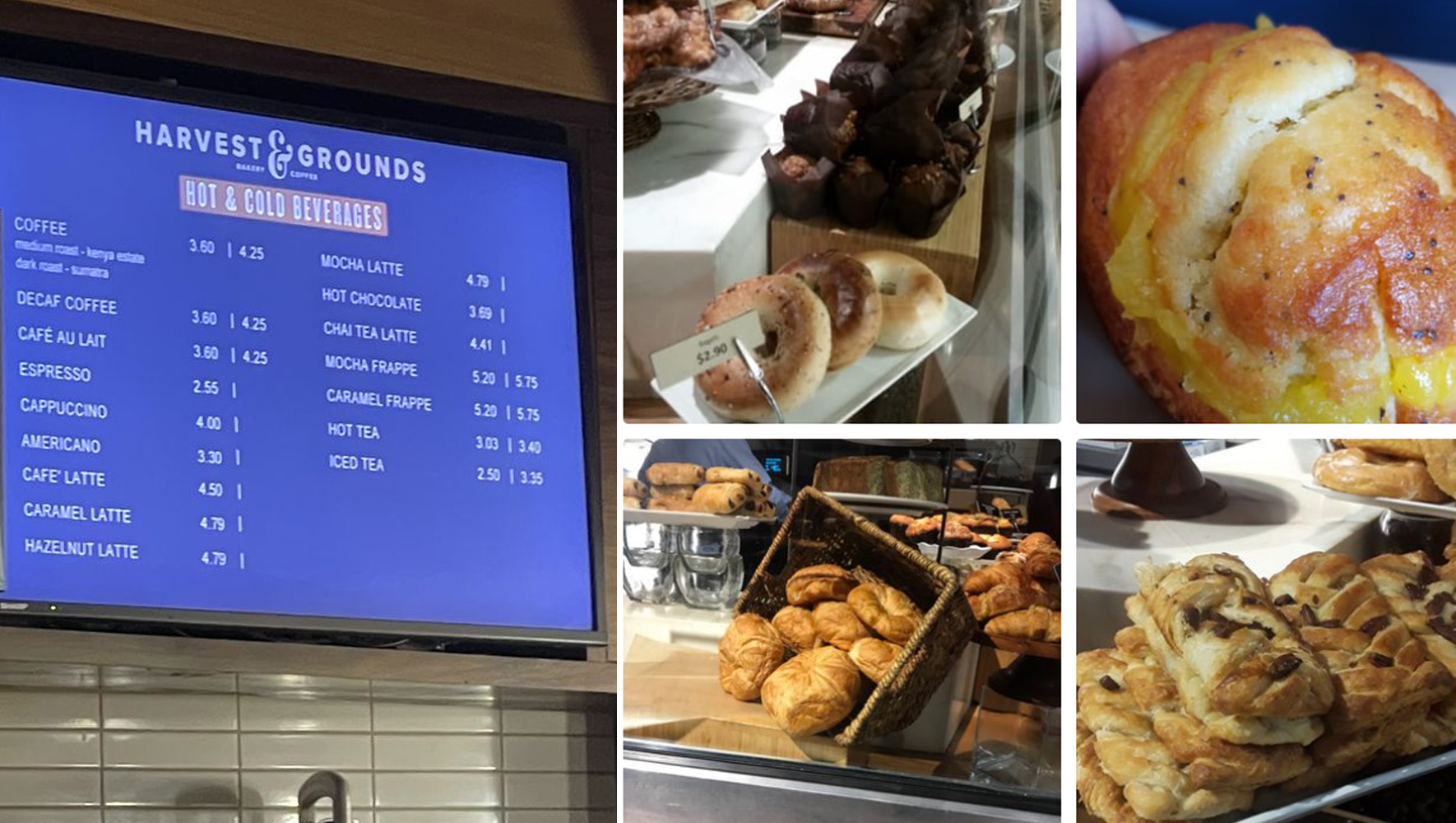 Harvest & Grounds menu