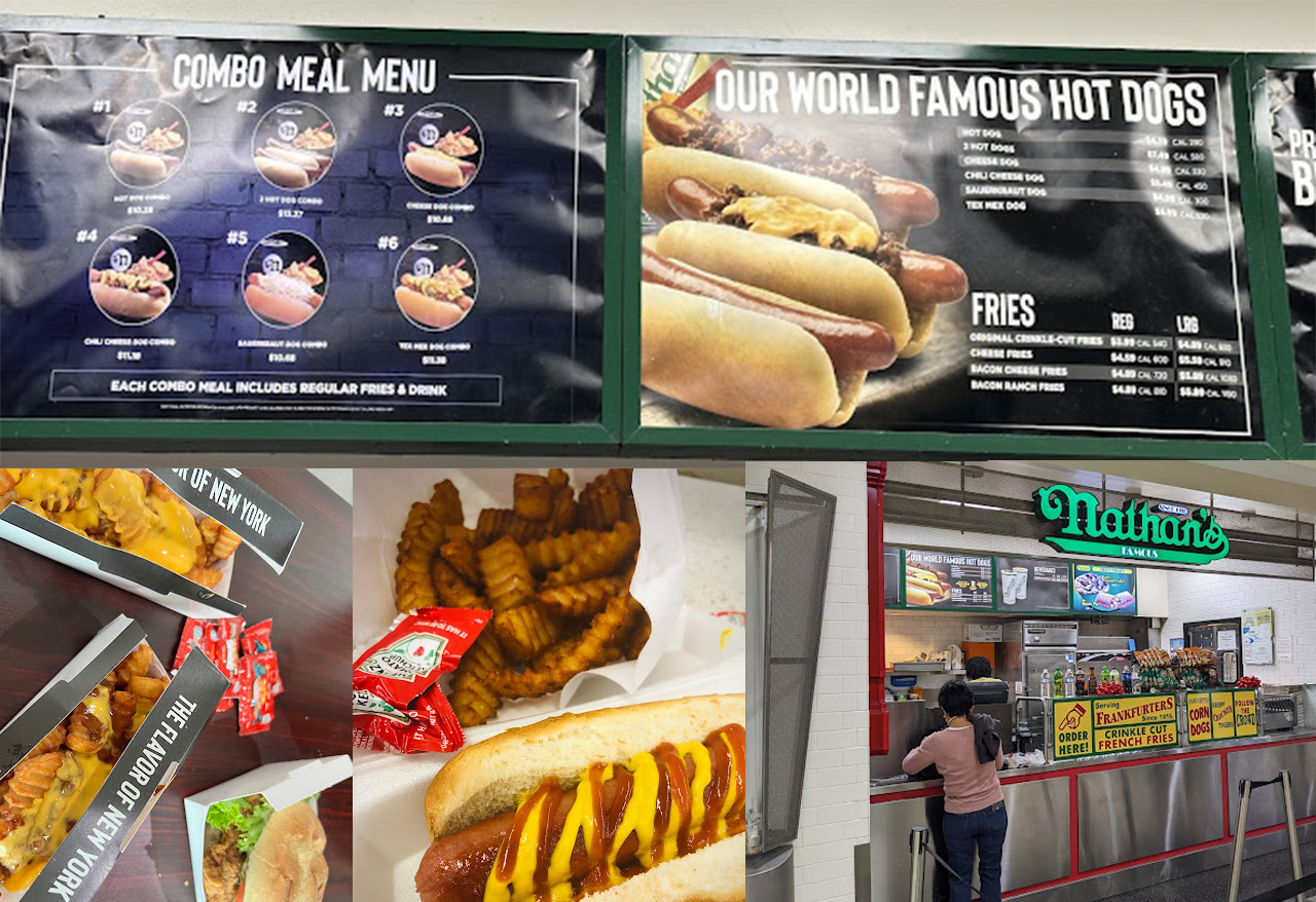 Nathan's Famous menu atlanta airpoert
